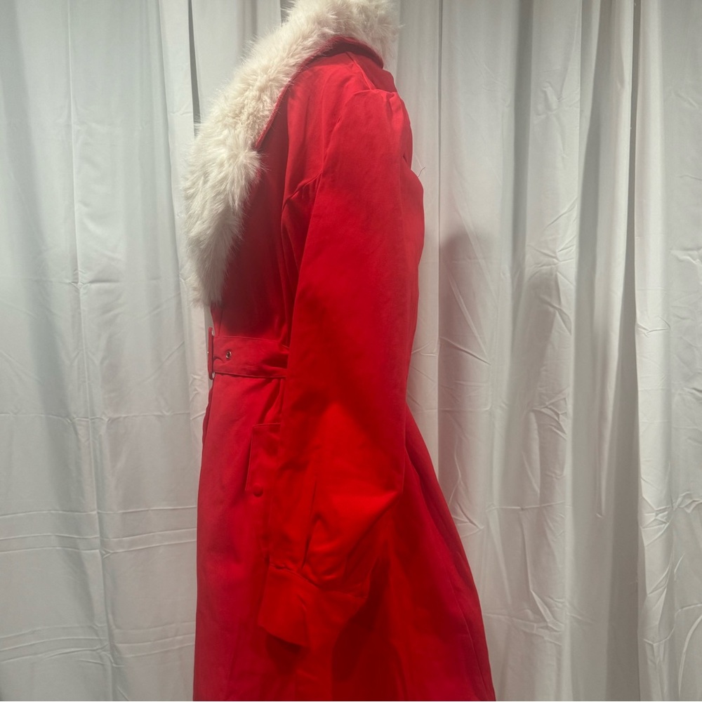 Santa Baby Holiday Jacket with removable faux fur collar (+Santa baby gloves) - Picture 3 of 6